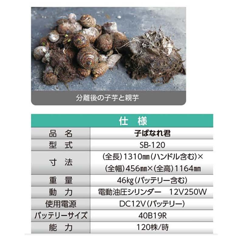 里芋分離機 子ばなれ君 SB-120 069751 里芋 分離 サトイモ ホクエツ オK 代引不可 |  | 02