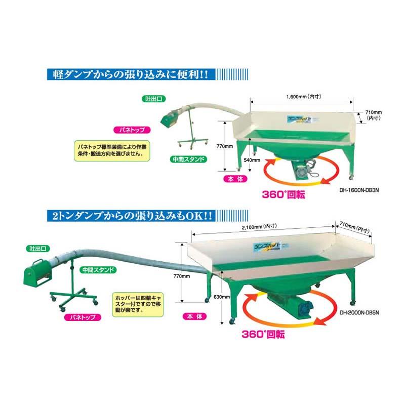 ダンプホッパー 全幅2115mm バネトップ 4.4m付 DH-2000NDB5N 069588 乾燥機への張込み装置 ホクエツ オK 個人宅配送不可 代引不可 |  | 01