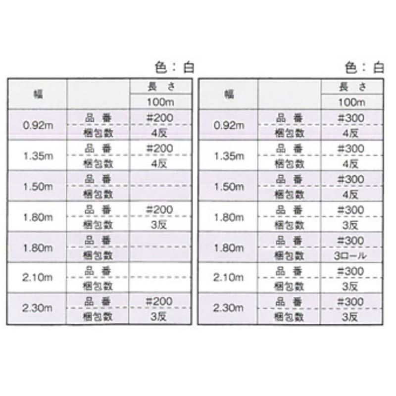 クレモナ寒冷紗 #300 幅1.8m 長さ100m 遮光率31% 3反入 白 寒冷紗 東京戸張 遮光 防寒 農業 シート 東戸 代引不可 |  | 02