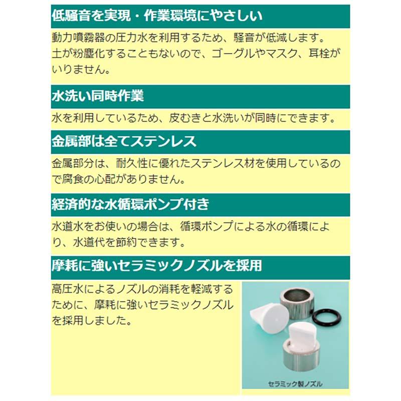 ネギ皮ムキ機 水圧式 水洗い機 N40EDR サンエー ねぎ 皮むき機 代引不可 |  | 01