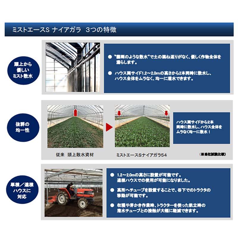 ミストエース Sナイアガラ 72 120m巻 2巻入 潅水チューブ 頭上サイド潅水 住化農業 カ施 個人宅配送不可 代引不可 |  | 01