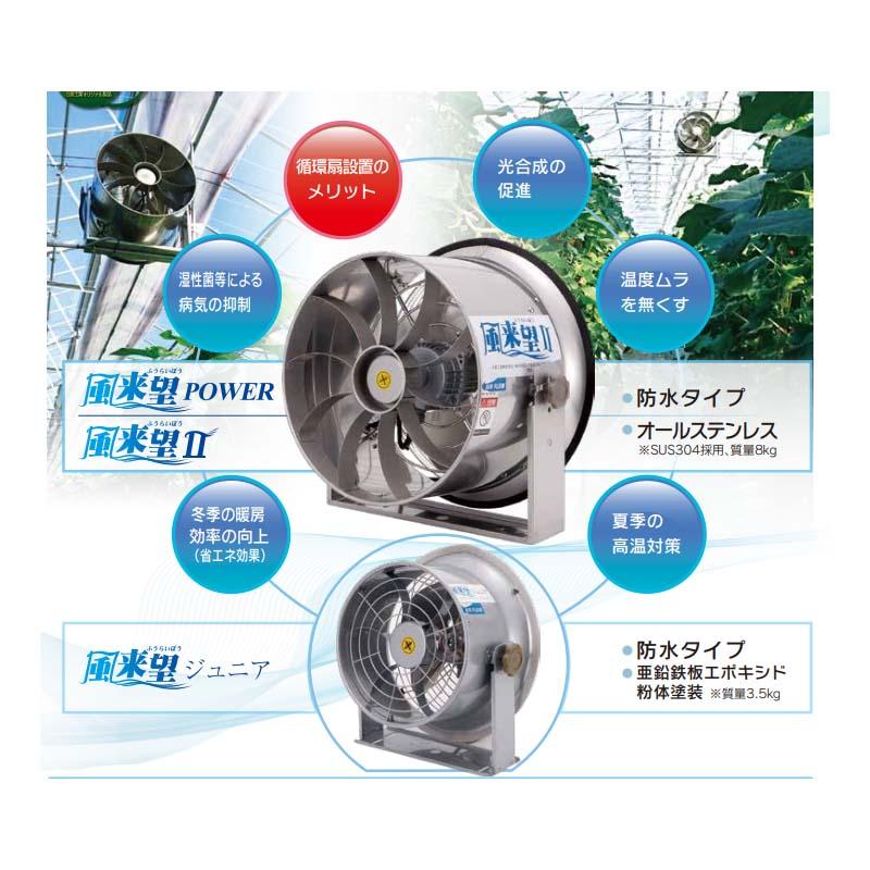 風来望2 ビニールハウス内循環扇 ハウス資材 日農工業 カ施 北海道不可 