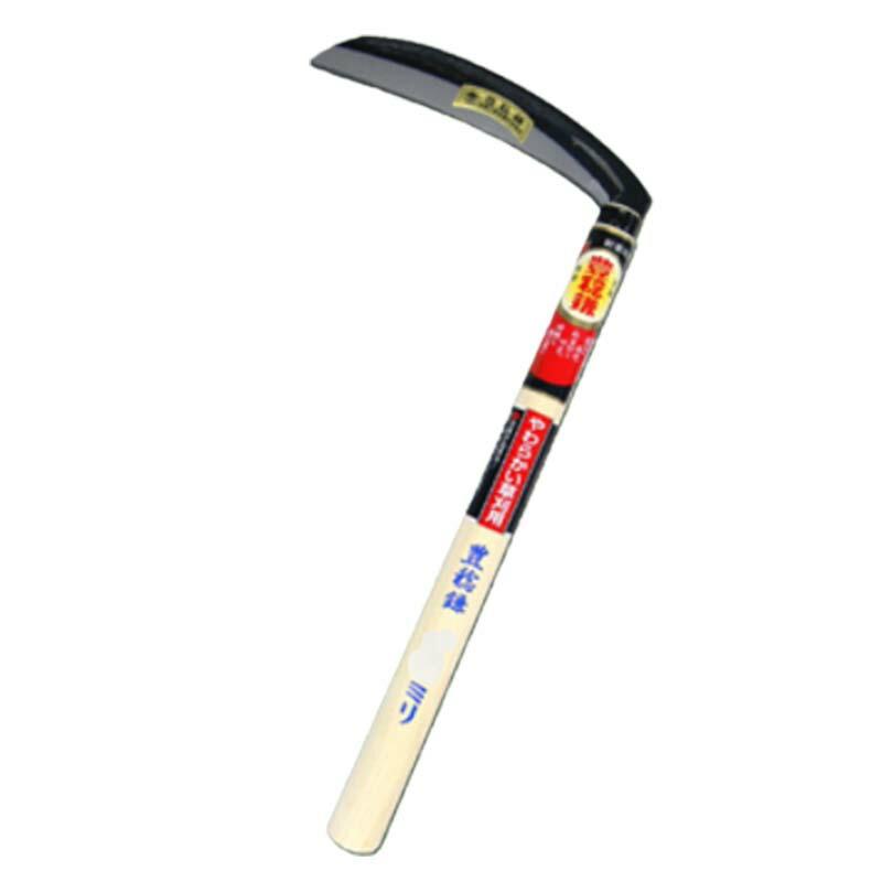 片刃薄鎌 角型 165mm H-003 豊稔 ホウネンミヤワキ かま 鎌 三冨D | 