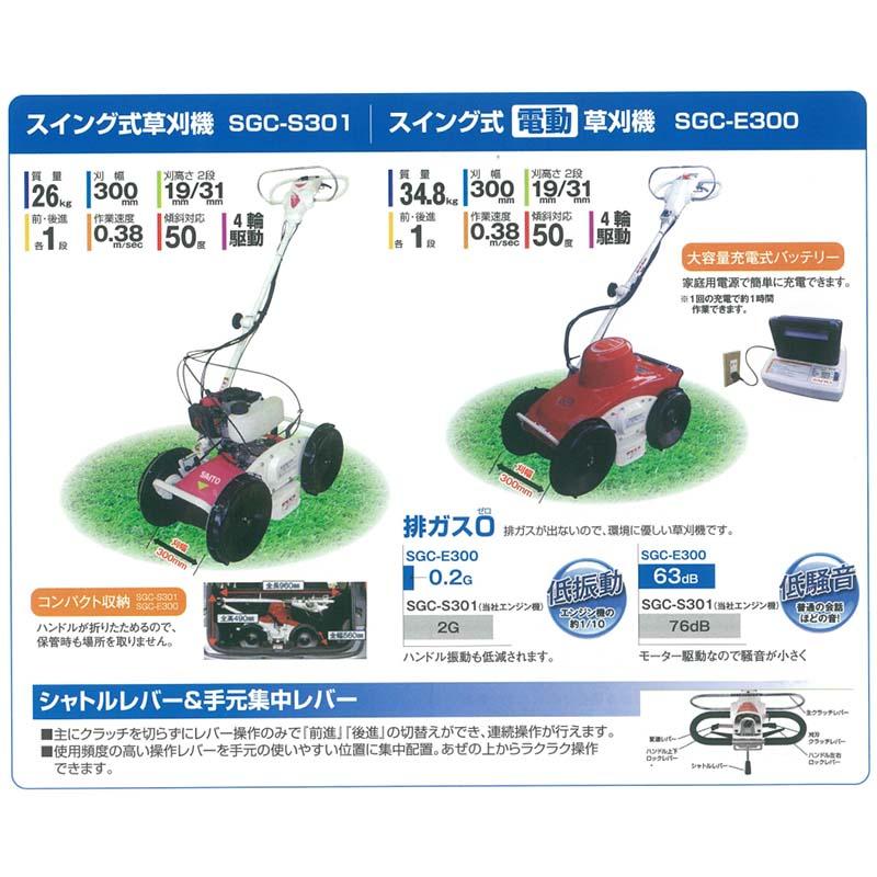 スイング式 草刈機 SGC-S301 サイトー 斉藤農機製作所 オK 個人宅配送不可 代引不可 |  | 01