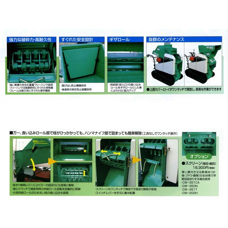 破砕機 チッパー CW-202H サイトー 斉藤農機製作所 オK 個人宅配送不可