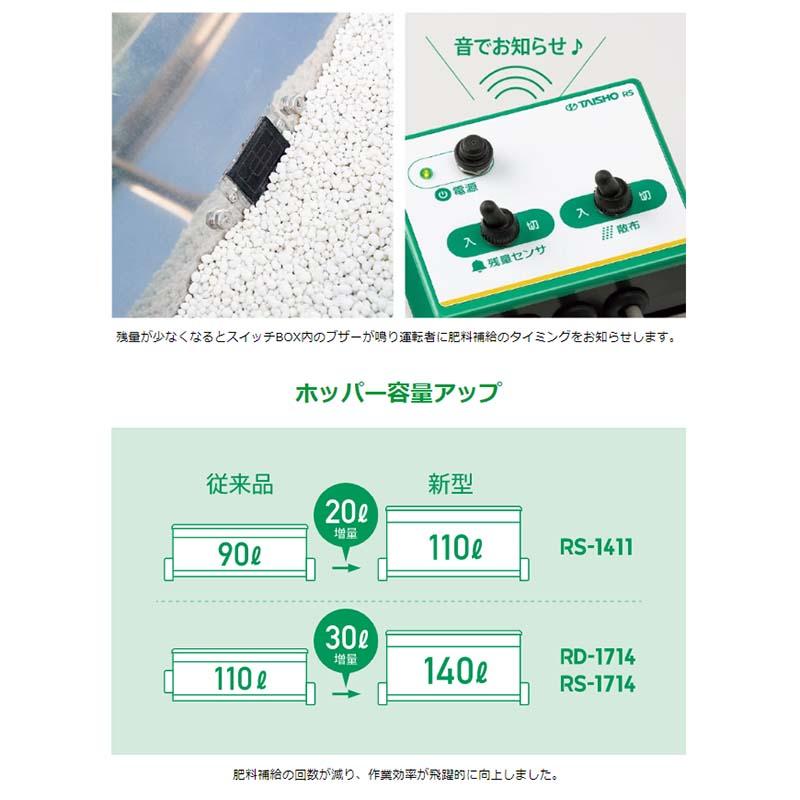 肥料散布機 グランドソワー RS-1714 24782 タイショー オK 個人宅配送不可 代引不可 |  | 02