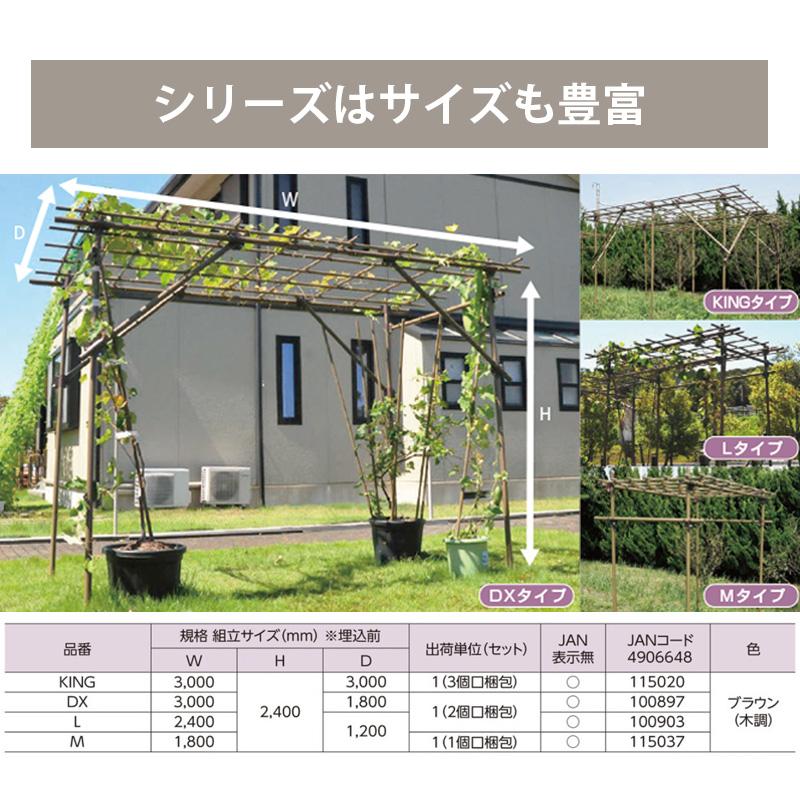 果樹棚 フルーツパーゴラ Mタイプ 積水樹脂 奥行1800mm × 幅1200mm × 高さ2400mm 支柱 家庭菜園 栽培 ぶどう キウイ つる性植物 サT 個人宅配送不可 代引不可 |  | 03