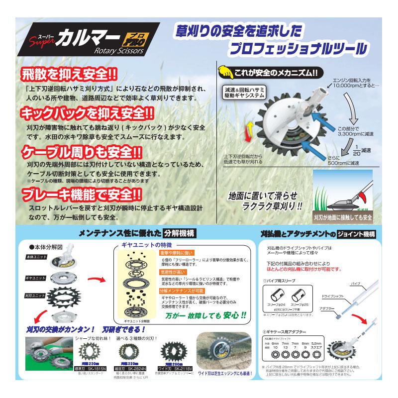 刈払機アタッチメント 回転ハサミ式 スーパーカルマーPRO 標準刃仕様 230mm ASK-V23 刈払機 アタッチメント アイデック 代引不可 |  | 02