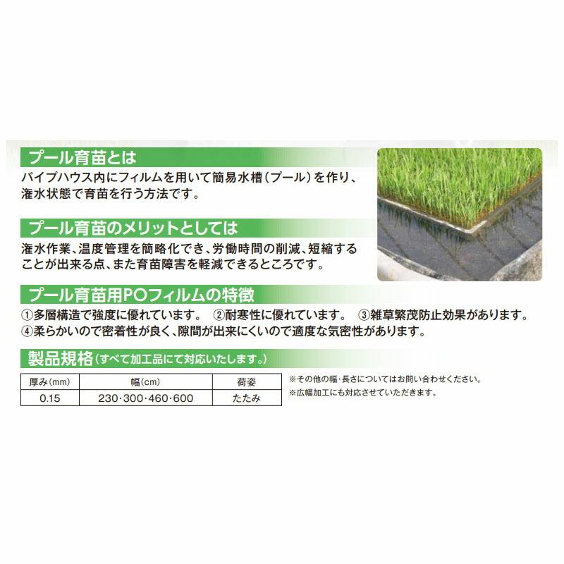 プール育苗用 POフィルム トーカン リザボア 厚み0.15mm 幅600cm 農PO 多層 POフィルム 耐寒性 東罐興産 カ施 個人宅配送不可 代引不可 |  | 01