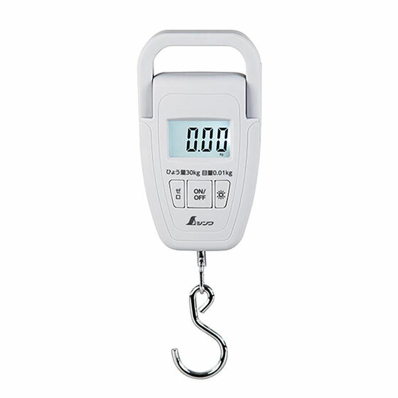 デジタル手ばかり 30kg 補助ベルト付 取引証明以外用 70118 吊り下げタイプ はかり 手はかり 計量 シンワ測定 H | 