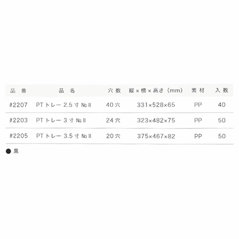 PTトレー No.2 2.5寸 40穴 #2207 40枚 ポッティングトレー 出荷用 トレー 明和 代引不可 |  | 02