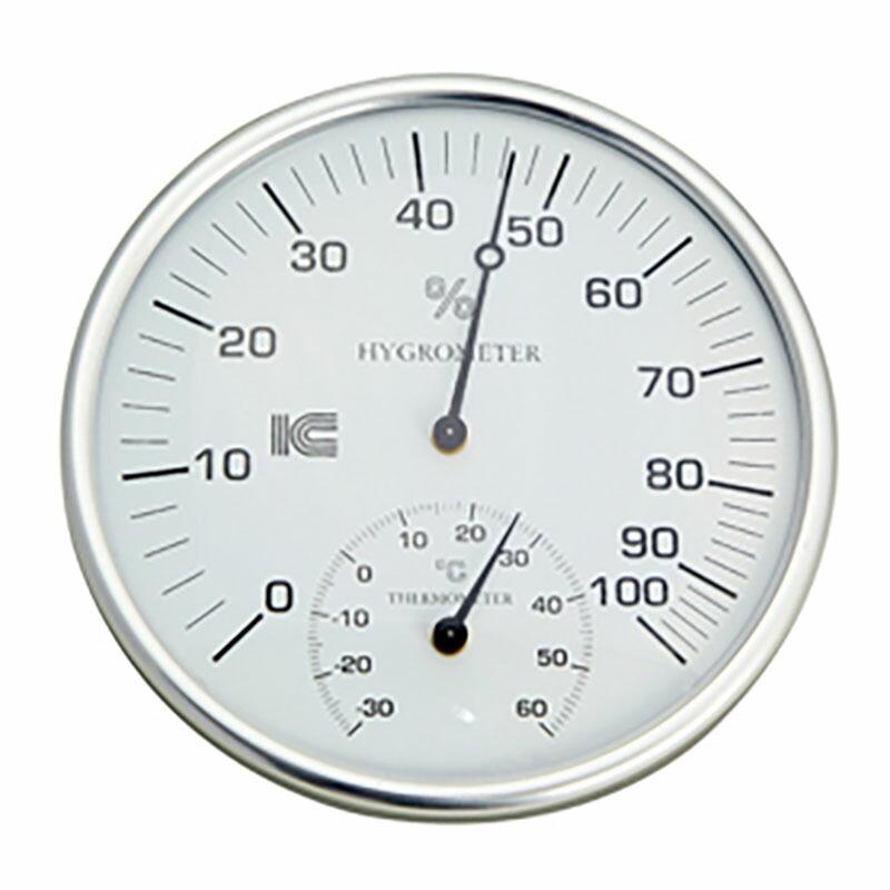 温湿度計 サーモ425 10個 バイメタル式 ホワイト 壁掛け 卓上 温度 湿度 管理 アイシー IC 金TD | 