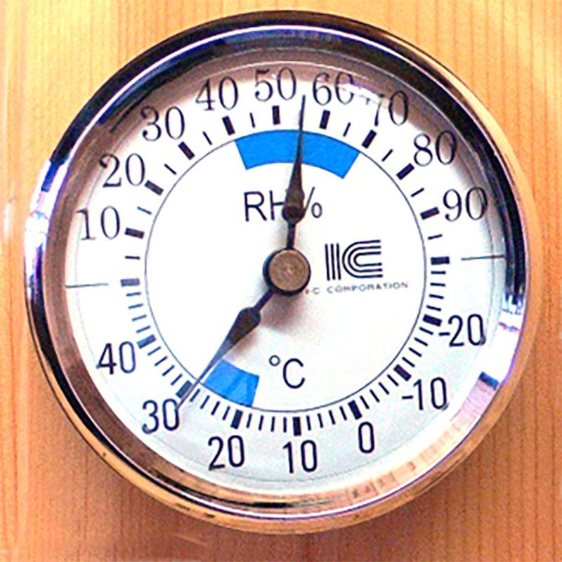 温湿度計 サーモ520 10個 ホワイト ステンレス 温度 湿度 アイシー IC 金TD | 