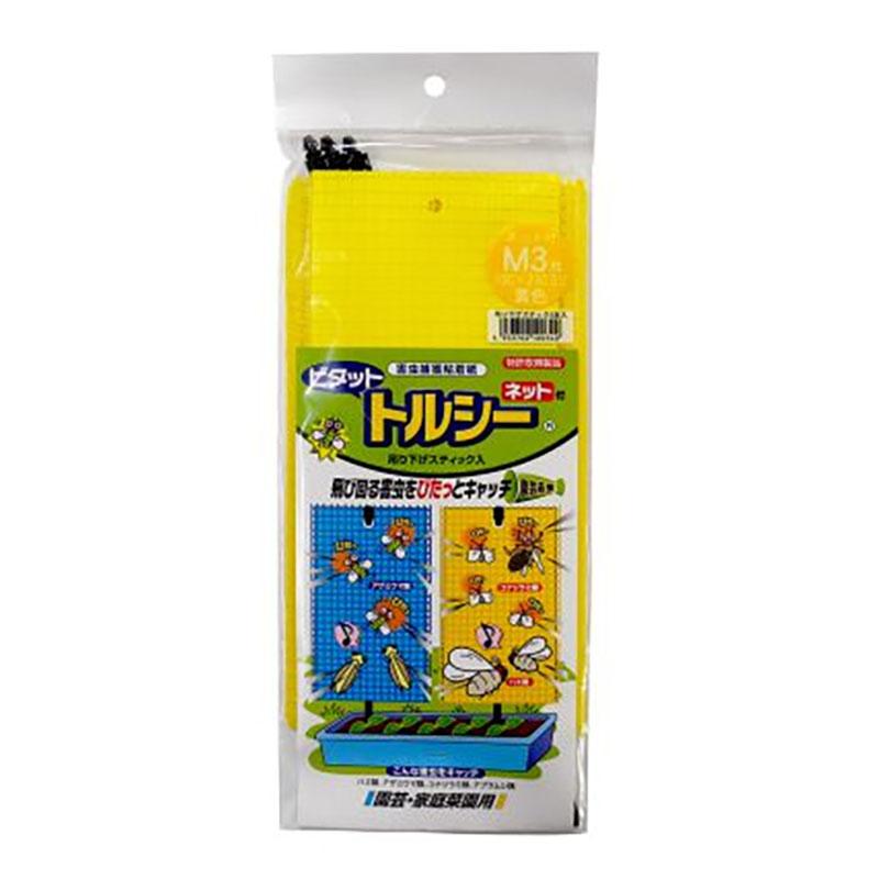 捕虫紙 ビタットトルシー ネット付 M3 黄色 M 3枚入 100袋 100×230mm トルシー 害虫捕獲粘着紙 一色本店 個人宅配送不可 代引不可 | 