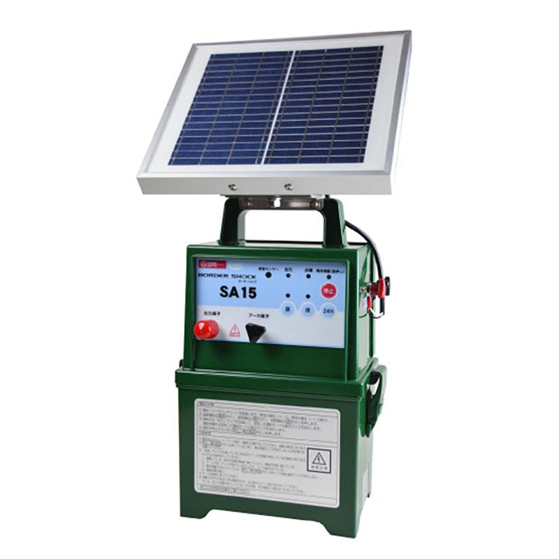 タイガー 電気さく用電源装置 本器 SA15SL TBS-SA15SL ソーラータイプ ボーダーショック 電気柵 野生動物 イノシシ 獣害防止 ハオ 北海道配送不可 代引不可 | 