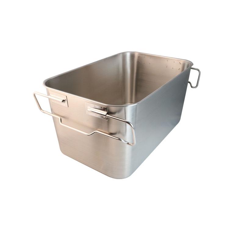 ステンレス 給食バット運搬型 積み重ねハンドル付 深さ300mm SH-6038-12 スギコ 給食バット 運搬 スギコ産業 代引不可 | 