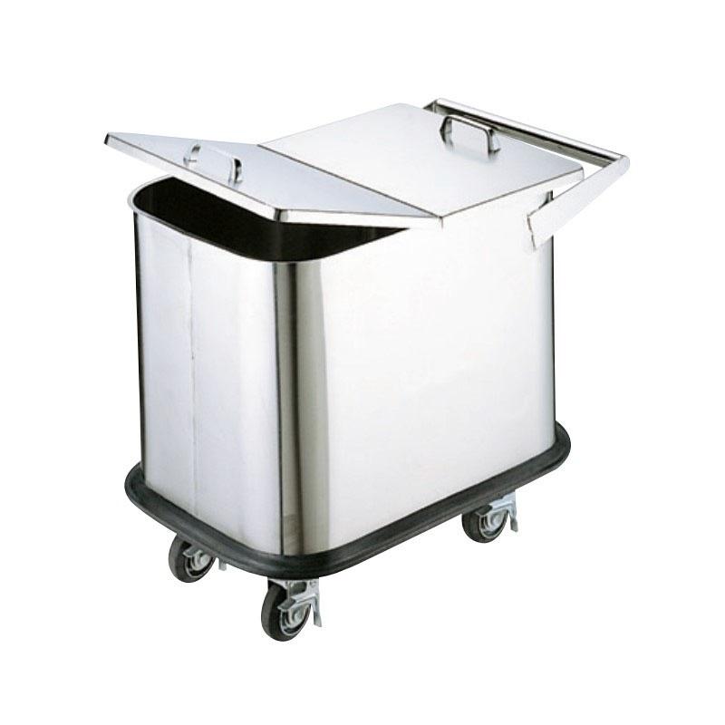 ステンレス フラワービン 粉入れ TO-500H 収納容量20kg袋×3袋 割蓋 サイドハンドル付 キャスター付 スギコ 容器 スギコ産業 代引不可 | 