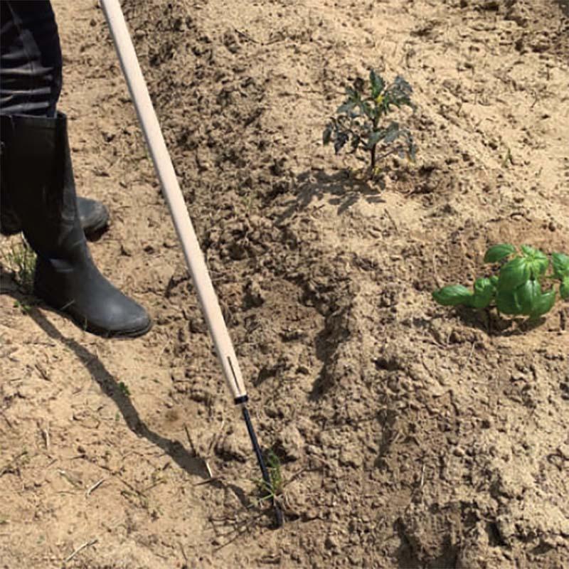立ったまま首長草取り鎌 75mm 刃物鋼 10140 鍬 鎌 ホー かま 長柄 除草 草削り 燕三条製 浅野木工所 H | 浅野木工所 | 02
