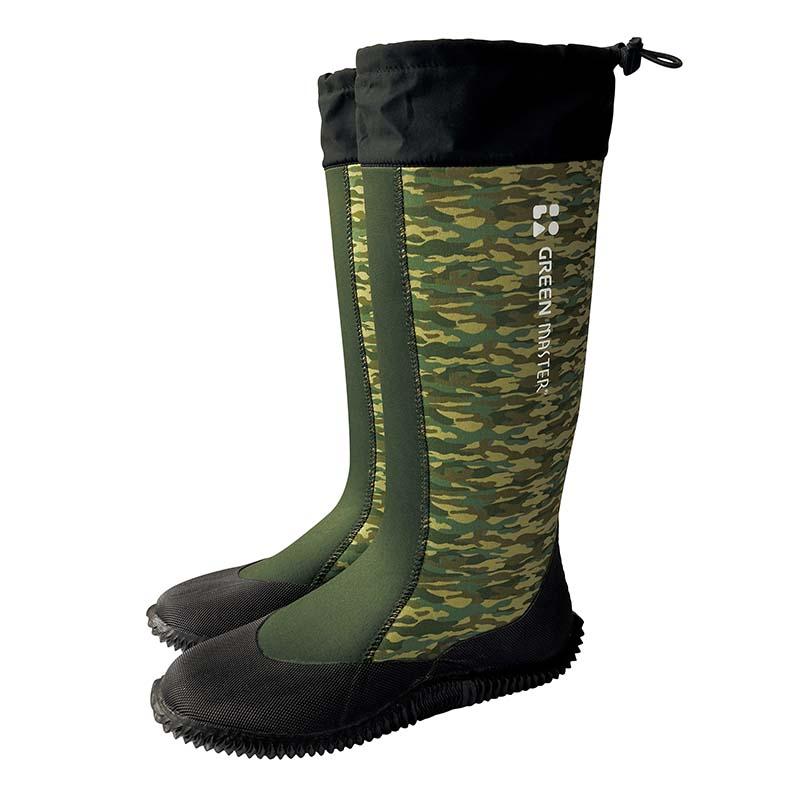 長靴 グリーンマスター アクティブ 2628 迷彩 GREEN MASTAR ガーデンブーツ 靴 ブーツ 園芸 農業 ATOM アトム 三冨D | 