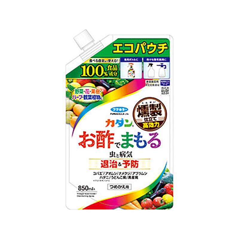 フマキラー カダン お酢でまもる エコパウチ 850ml 12本 園芸用 殺虫剤 殺菌剤 害虫対策 酢酸 食品成分 カ園 個人宅配送不可 代引不可 | 