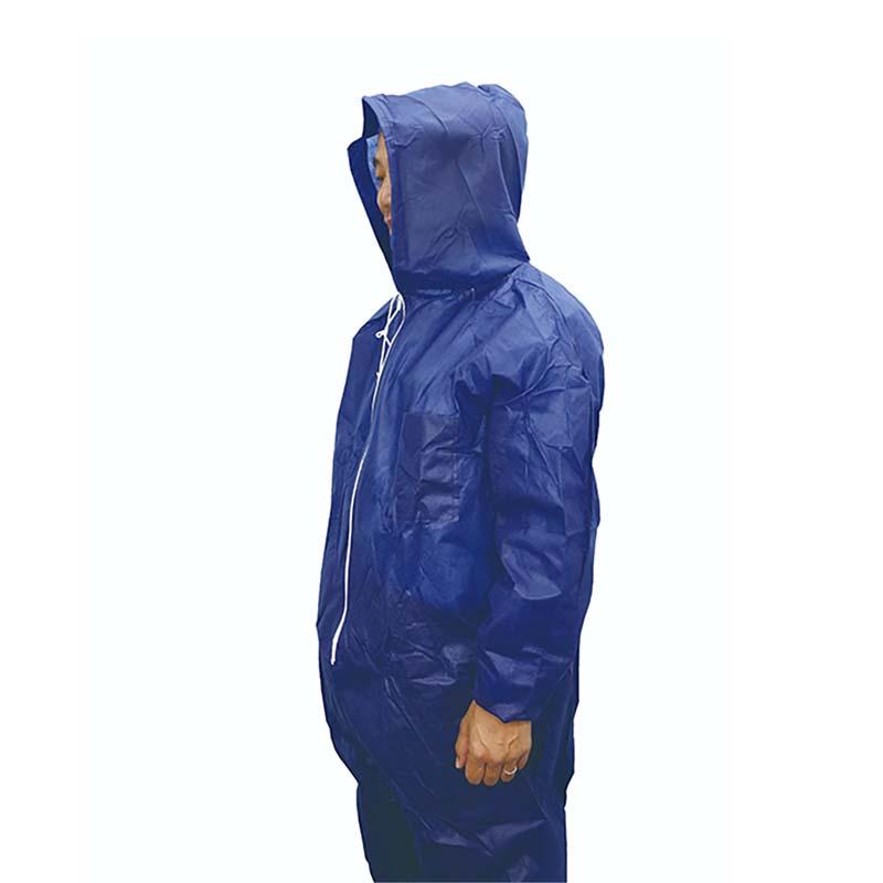 不織布つなぎ服 着たろう ネイビー FT-600 フード付 作業着 撥水 中部物産貿易 高K D |  | 01