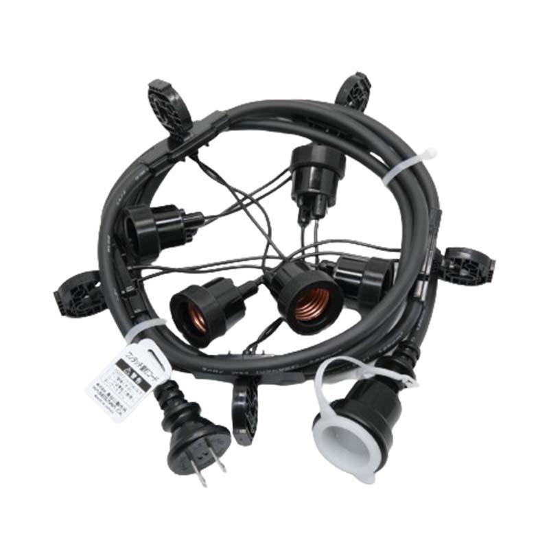 農業用 ハウス内電球コード 万能タイプ CCB2.5M-L5-P0.5 提灯5灯 間隔0.5m 全長2.5m 提灯コード 防水 農業 長谷川製作所 代引不可 | 