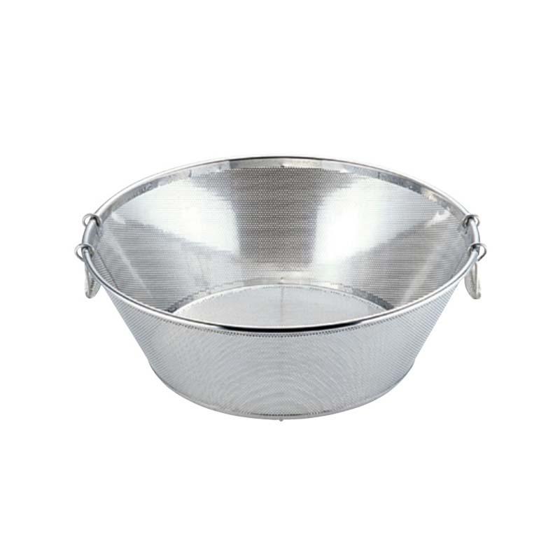 ざる UK 18-8 パンチング揚げザル 平底 穴径φ2.2mm 55cm ステンレス製 ザル 容器 調理 水切り スS 代引不可 | 