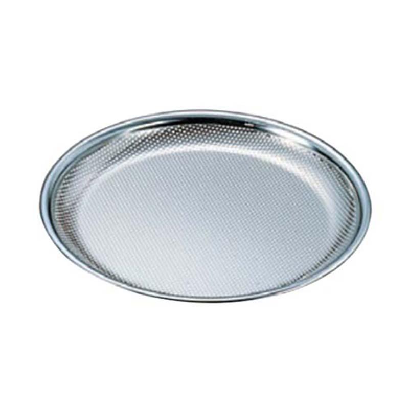 盆ざる 18-8 パンチざるそば型 30cm ステンレス パンチング 盆ザル ざる ザル 水切り 調理用具 スS 代引不可 | 