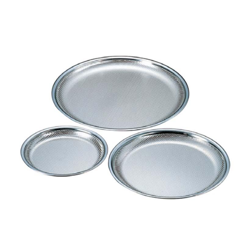 盆ざる 18-8 パンチざるそば型 30cm ステンレス パンチング 盆ザル ざる ザル 水切り 調理用具 スS 代引不可 |  | 01