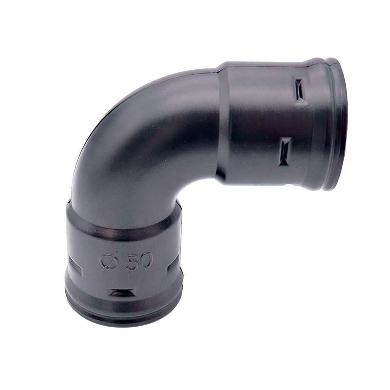 暗渠パイプ部品 90°エルボ φ50mm 継手 PE暗渠排水管 部品 暗渠パイプ あんきょ資材 水はけ 水たまり解消 T産 代引不可 | 