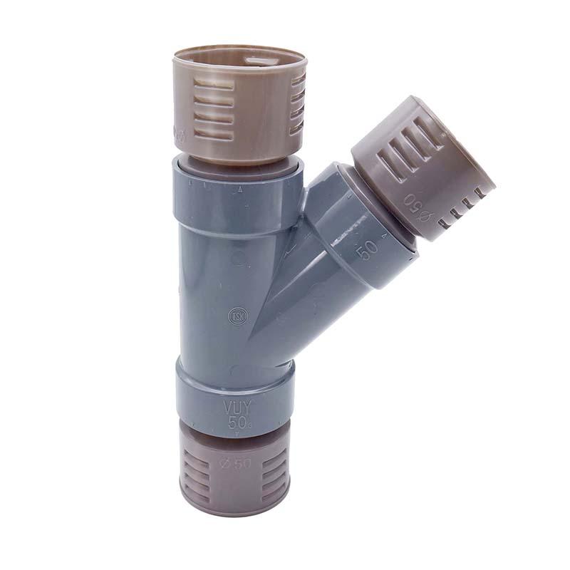 暗渠パイプ部品 Y字管 φ50mm PE暗渠排水管 部品 暗渠パイプ あんきょ資材 水はけ 水たまり解消 T産 代引不可 | 