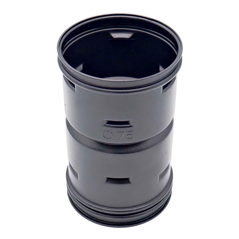 暗渠パイプ部品 ソケット φ75mm PE暗渠排水管 部品 暗渠パイプ あんきょ資材 水はけ 水たまり解消 T産 代引不可 | 