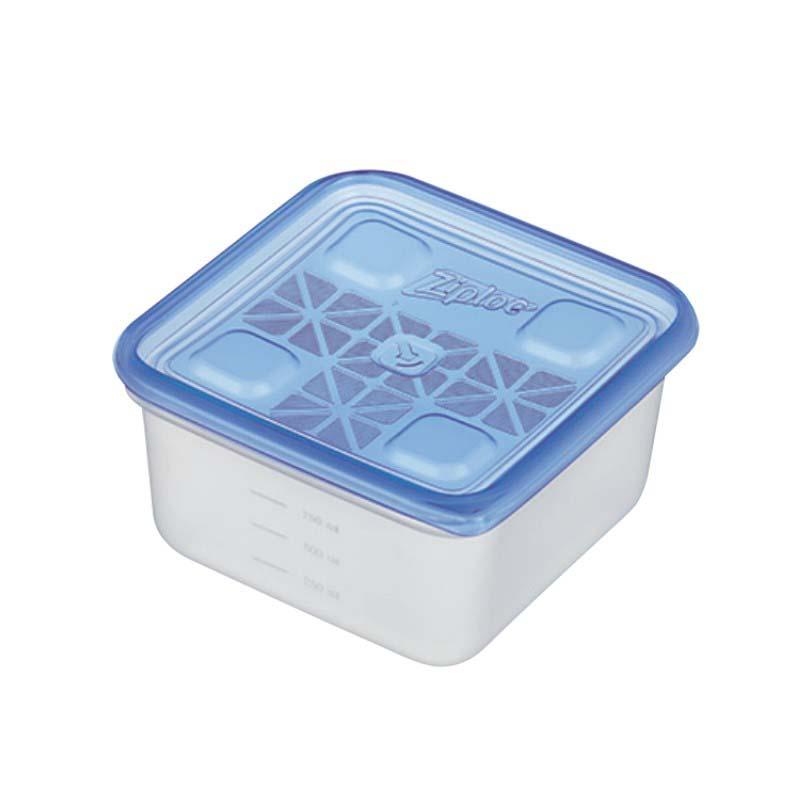 保存容器 ジップロックコンテナー 正方形 1100ml 2個入 ケース 容器 食品 保存 保管 スS 代引不可 | 
