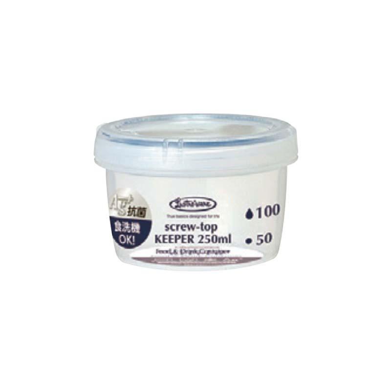 保存容器 ラストロ スクリュートップキーパー 浅型 B-2270KN 容量250ml 目盛付 容器 食品 保存 調理用品 スS 代引不可 | 
