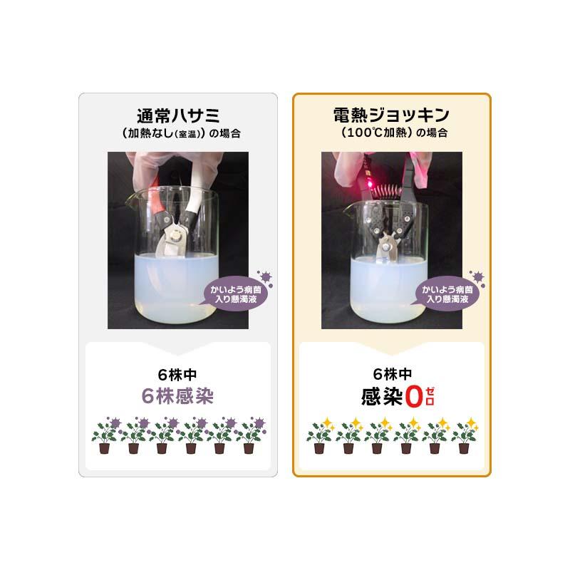 電熱式除菌バサミ 電熱ジョッキン 一式 ヒーターバサミ 摘花 採果 鋏 ハサミ はさみ 除菌 イージーエス タS 代引不可 |  | 04