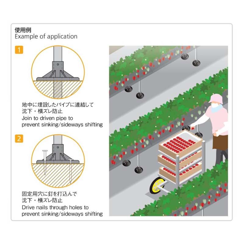 沈下防止用 ワンタッチフランジ CP-684-1 2個組 80セット タキゲン イチゴ栽培 育苗 農業 園芸 作物 畑 ガーデニング サT 代引不可 |  | 03