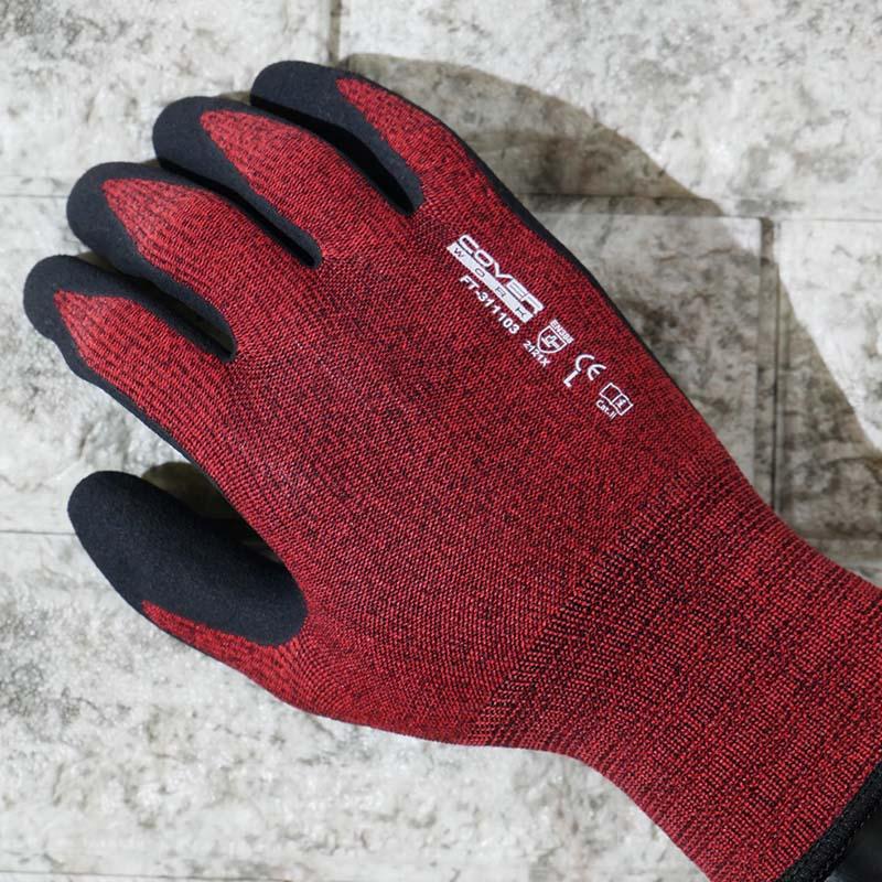 天然ゴム手袋 天然ゴム背抜きUFC一層 3双組 FT-311103-3P タッチパネル対応 手袋 ゴム手袋 背抜き 作業用 カヴァーワーク D |  | 03