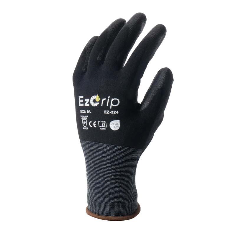 手袋 EzGrip イージーグリップ 3双組 EZ-324-3P 黒 ニトリル