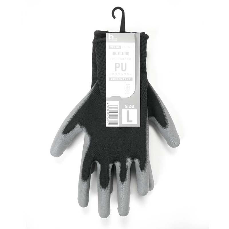 PU手袋 bisline 業務用 13Gウレタン背抜き 1双組 FT-3341 黒 ポリウレタン 背抜き 手袋 軽作業 ガーデニング カヴァーワーク D |  | 03