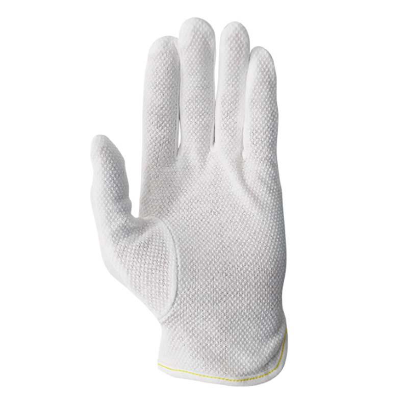 作業手袋 スムス手袋 スベリ止め付 5双組 FT-3106-5P 白 綿 ボツ付 滑り止め 手袋 品質管理 軽作業 カヴァーワーク D | 