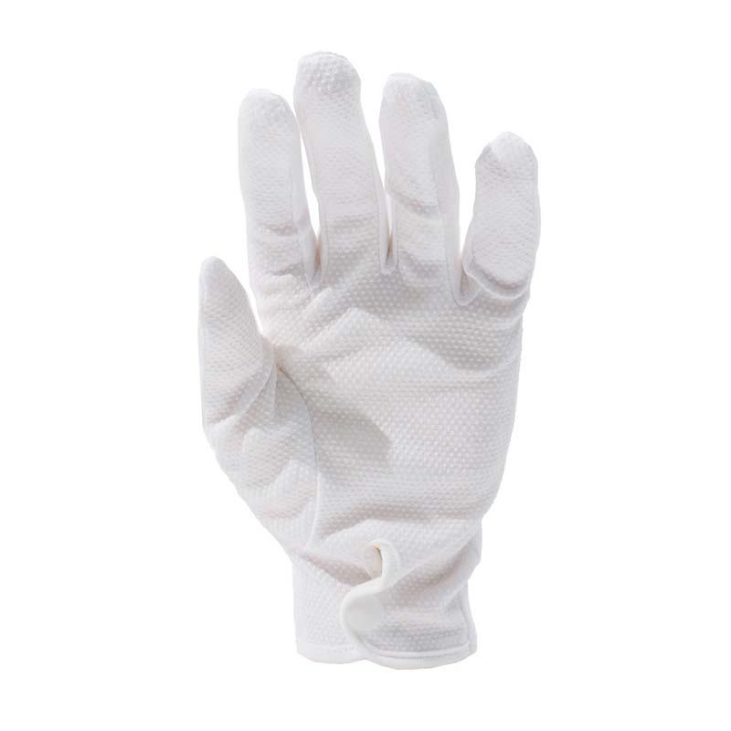 作業手袋 すべり止め付き ボタンホック綿セーム マチ付 FT-3206 白 綿 滑り止め ボツ付 手袋 品質管理 軽作業 カヴァーワーク D | 