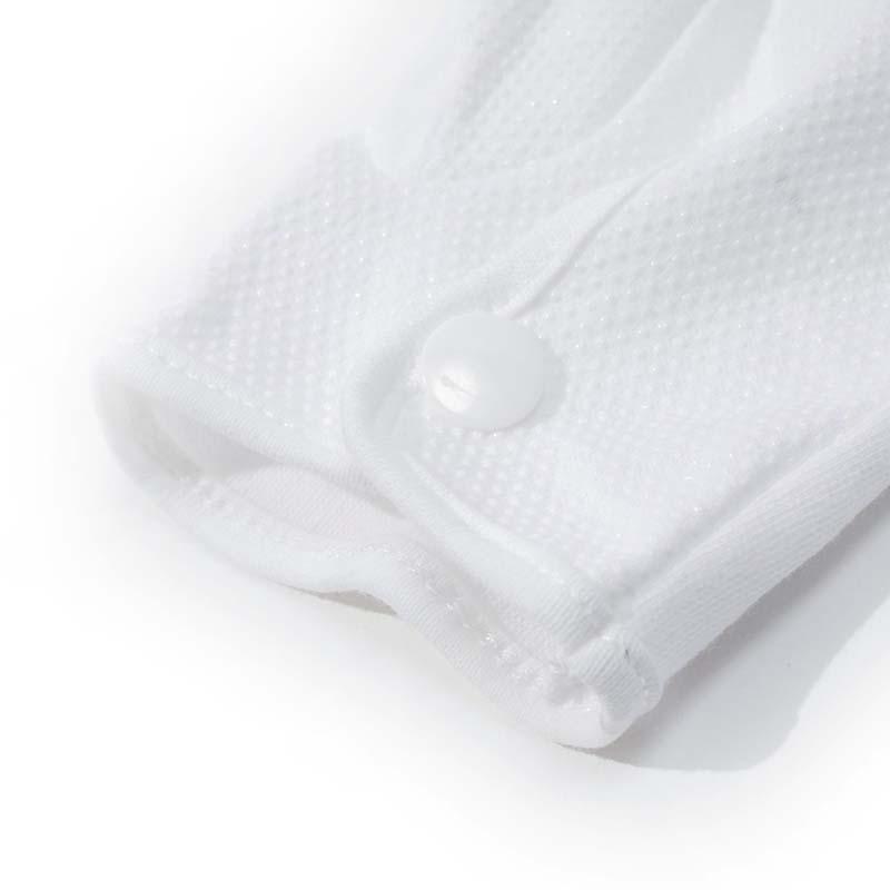 作業手袋 すべり止め付き ボタンホック綿セーム マチ付 FT-3206 白 綿 滑り止め ボツ付 手袋 品質管理 軽作業 カヴァーワーク D |  | 02