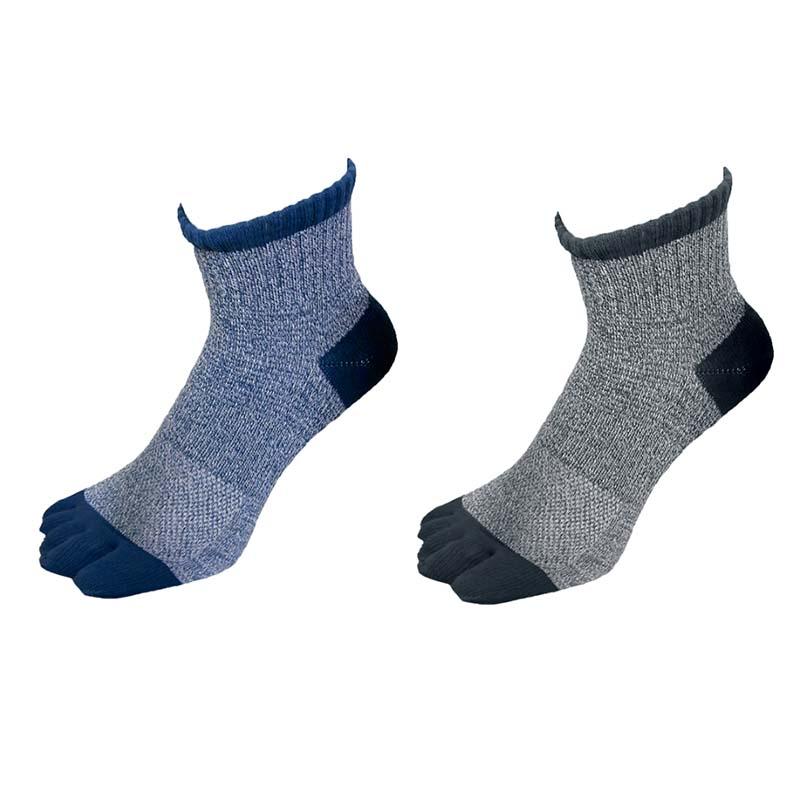 靴下 クールマックスソックス ショート丈 5本指タイプ 2足組 FT-2116 フリーサイズ アンクル丈 機能性 快適 ソックス  カヴァーワーク D | 