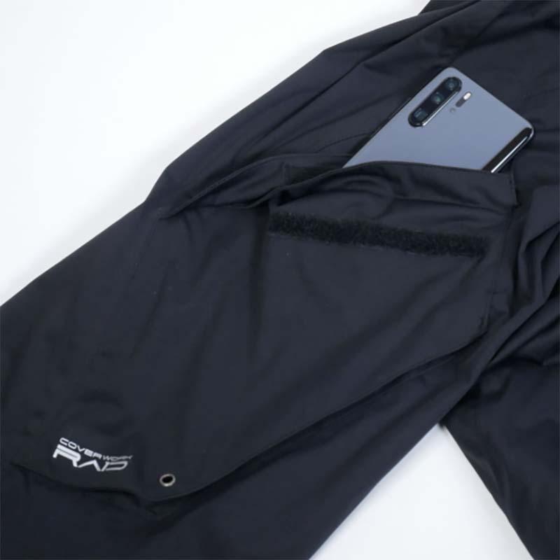 レインウェア 4way ストレッチ レインパンツ CR-9050 黒 雨具 ズボン カーゴパンツ コンパクト 収納袋付 キャンプ アウトドア カヴァーワーク D |  | 04