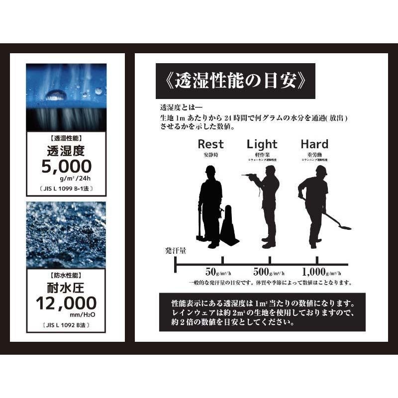 レインウェア ムーブレイン ストレッチ レインパーカー AG-7000 雨具 フーディー コンパクト 収納袋付 キャンプ アウトドア カヴァーワーク D |  | 05