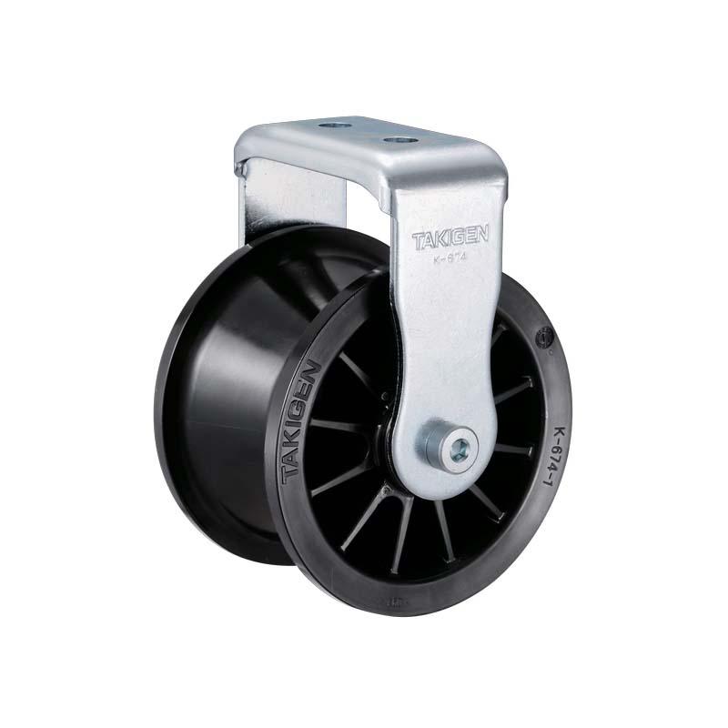 パイプレール用 キャスター 固定車 K-674-K-1 タキゲン ハウス資材 パイプレール走行用 車輪 タイヤ 部品 農業 作物 栽培 サT 代引不可 | 