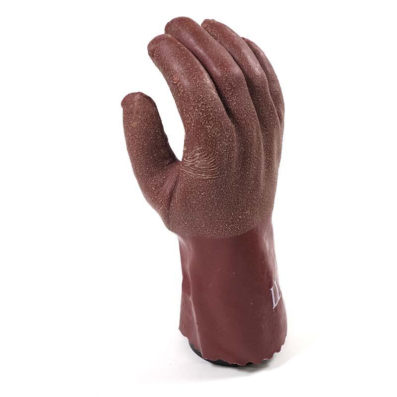 手袋 防寒ラバーグローブ FT-3550 ブラウン 防寒手袋 ゴム手袋 保温 作業用 カヴァーワーク D | 