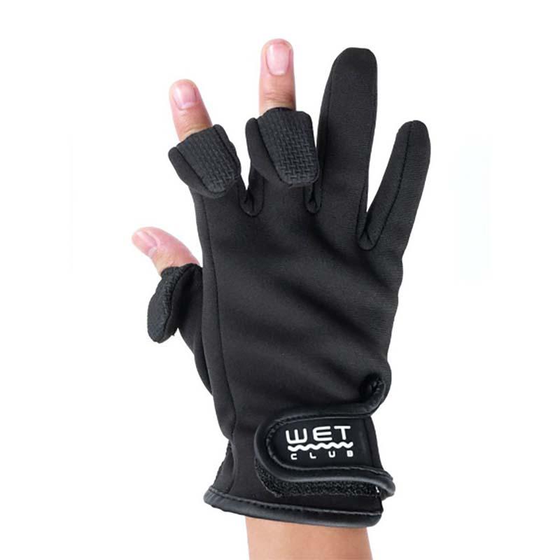 手袋 ウェットクラブ クロロプレン 2.5mm 3本指出し付グローブ FT-356602 黒 グローブ 防寒手袋 保温 作業用 カヴァーワーク D |  | 02