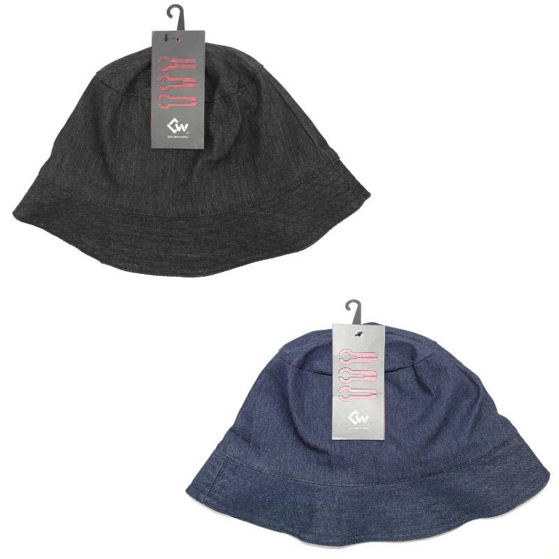 帽子 デニムバケットハット AG-154 防寒 保温 裏ベロア 冬 アウトドア スポーツ 除雪 作業 カヴァーワーク D | 