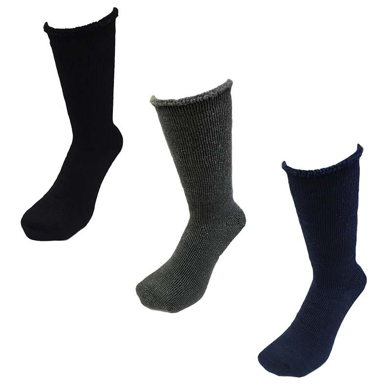靴下 裏起毛パイル極厚ソックス 先丸 FT-1508 メンズ ソックス レギュラー丈 防寒 保温 裏起毛 冬 アウトドア 除雪 作業 カヴァーワーク D | 